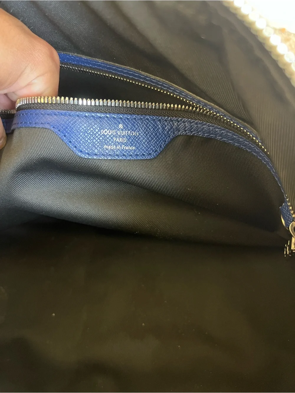 Louis Vuitton Blue Monogram Canvas Travel Duffle